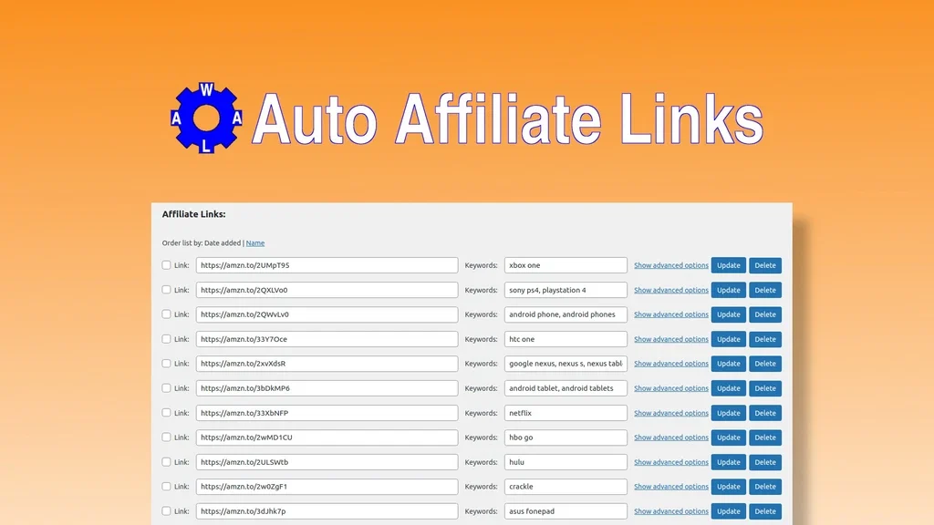 Auto Affiliate Links